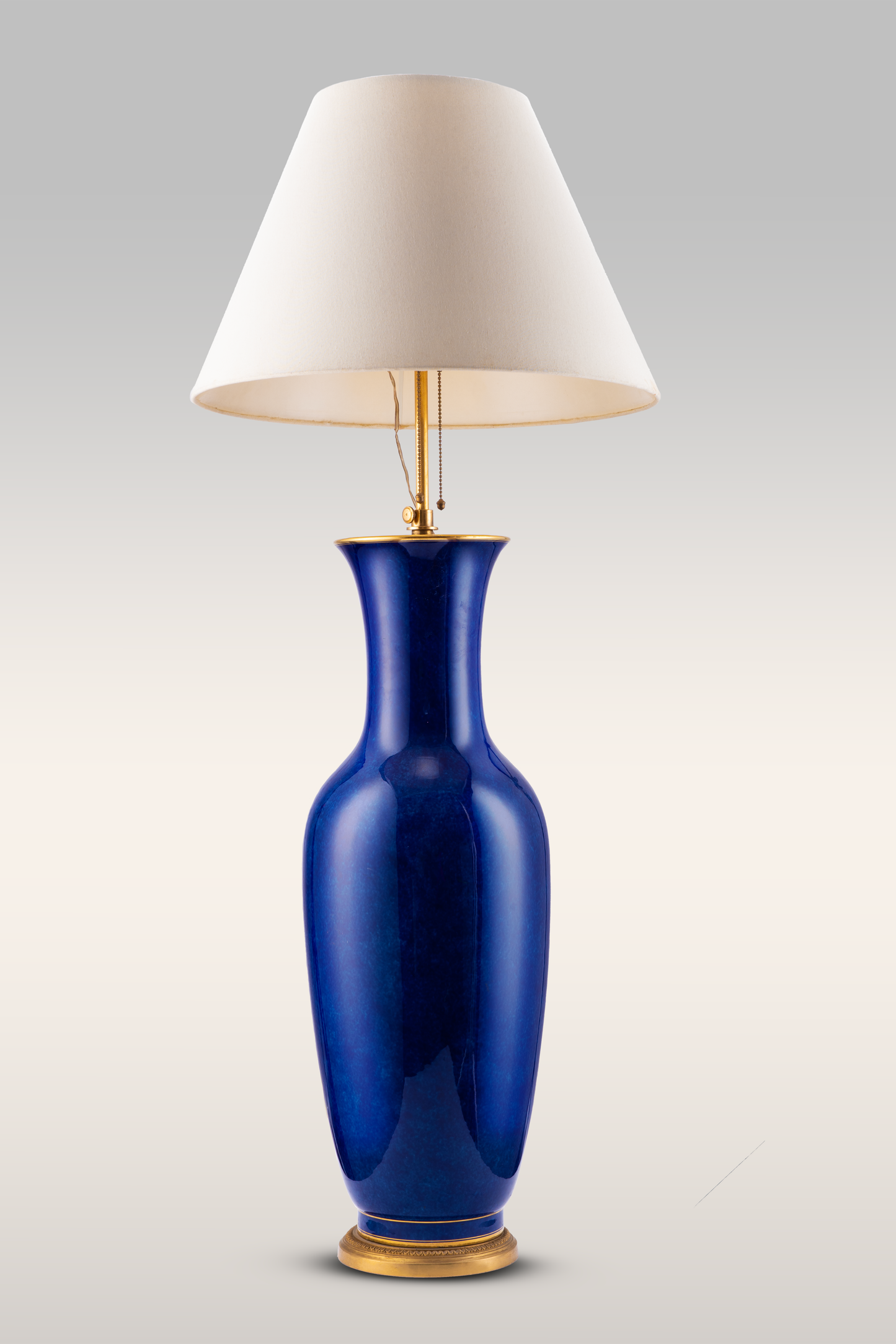 Sèvres Porcelain Bleu Celeste & Bronze Lamp