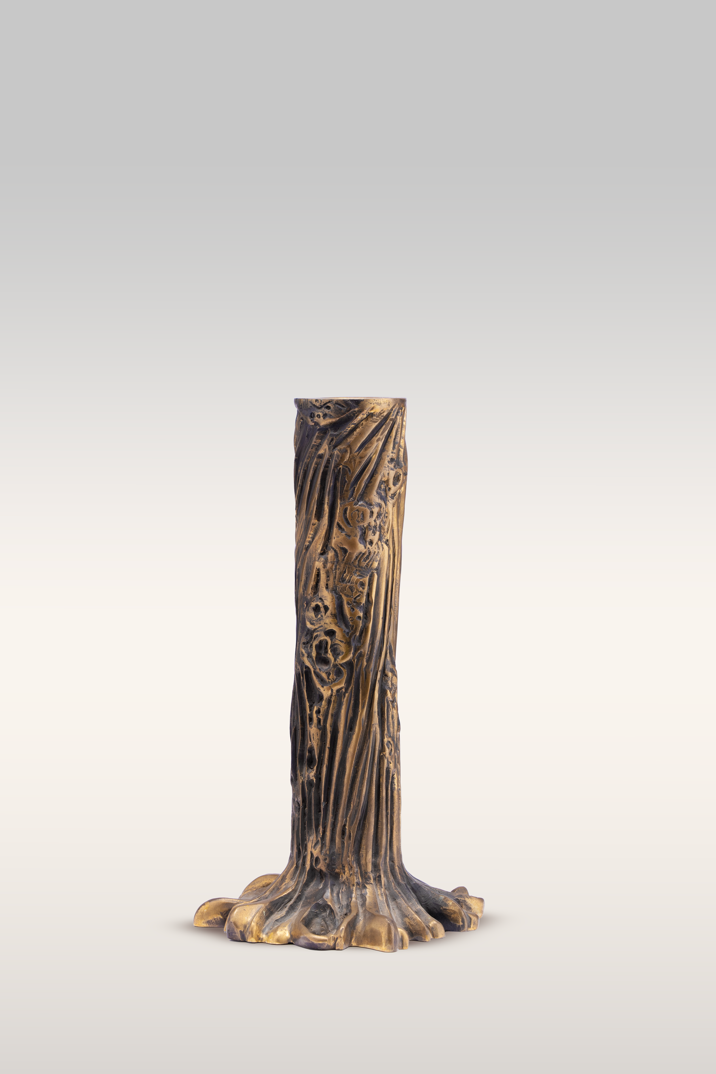 A Pau of French Art Nouveau Ormolu Candle-holders