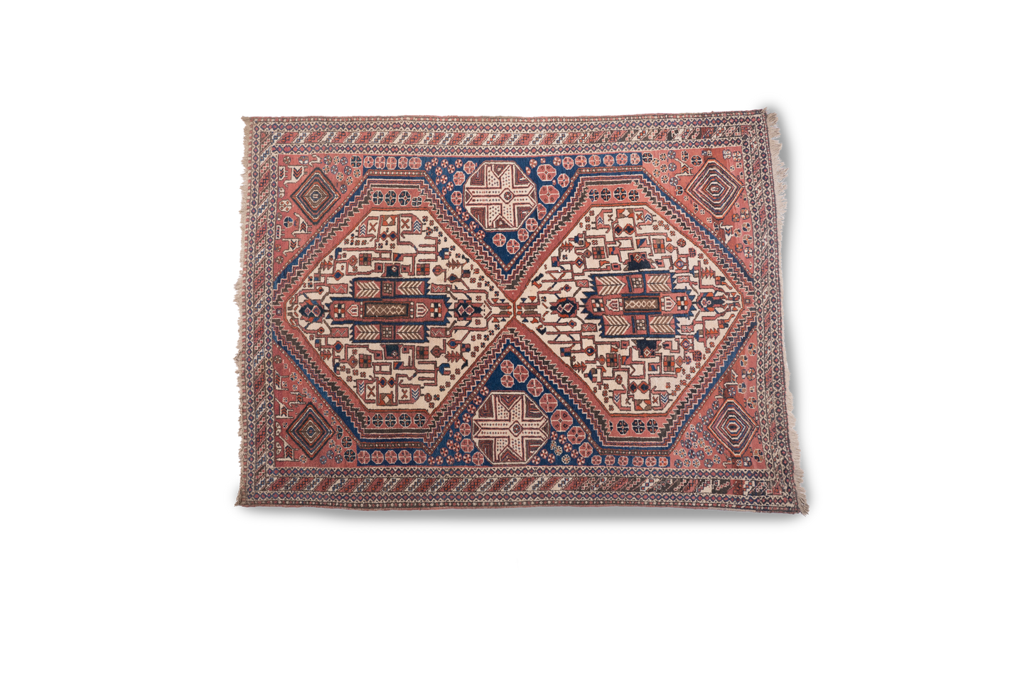 Semi Antique Afshar Persian Geomteric Tribal Rug