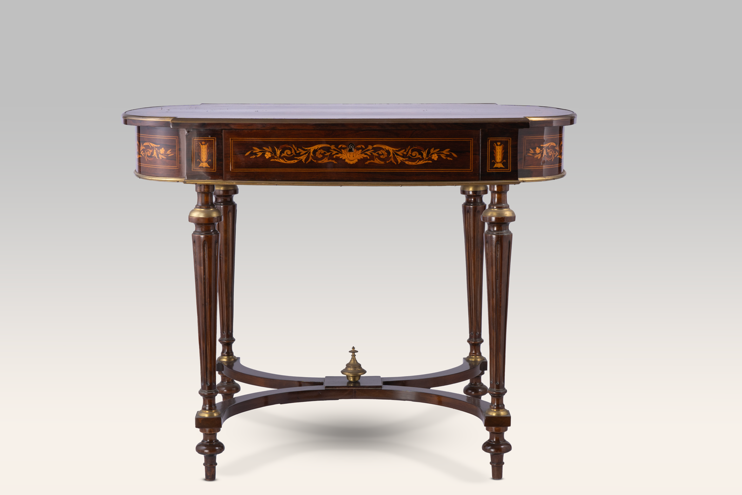 A Beautifully Crafted Louis XVI Style Side Table or Pier Table with Marquetry