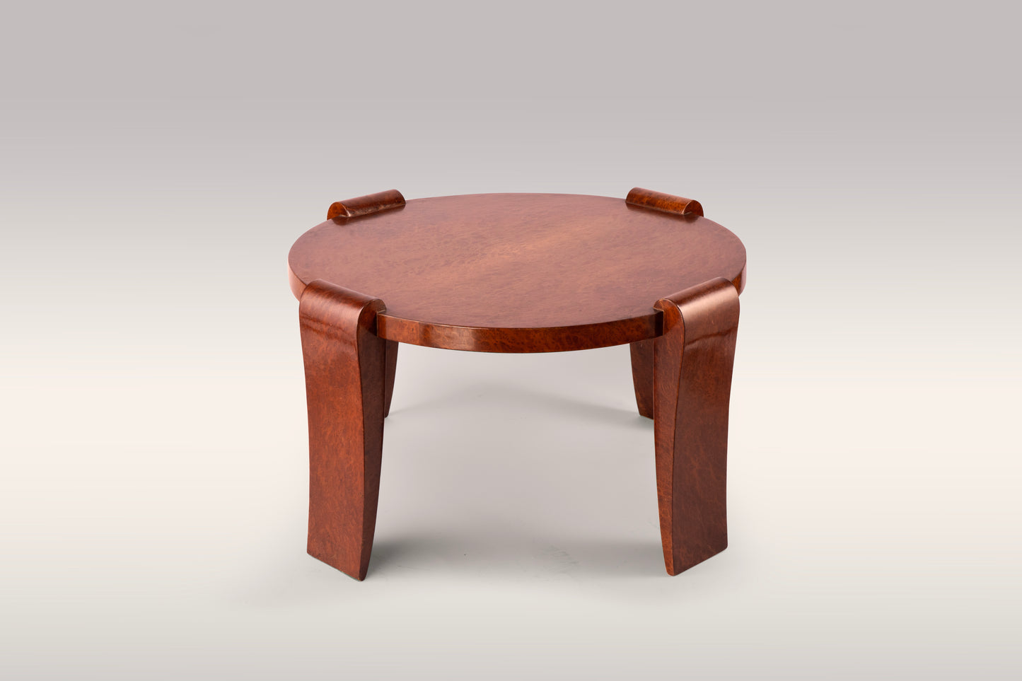A Burl Wood Art Deco Coffe Table / Occasional Table