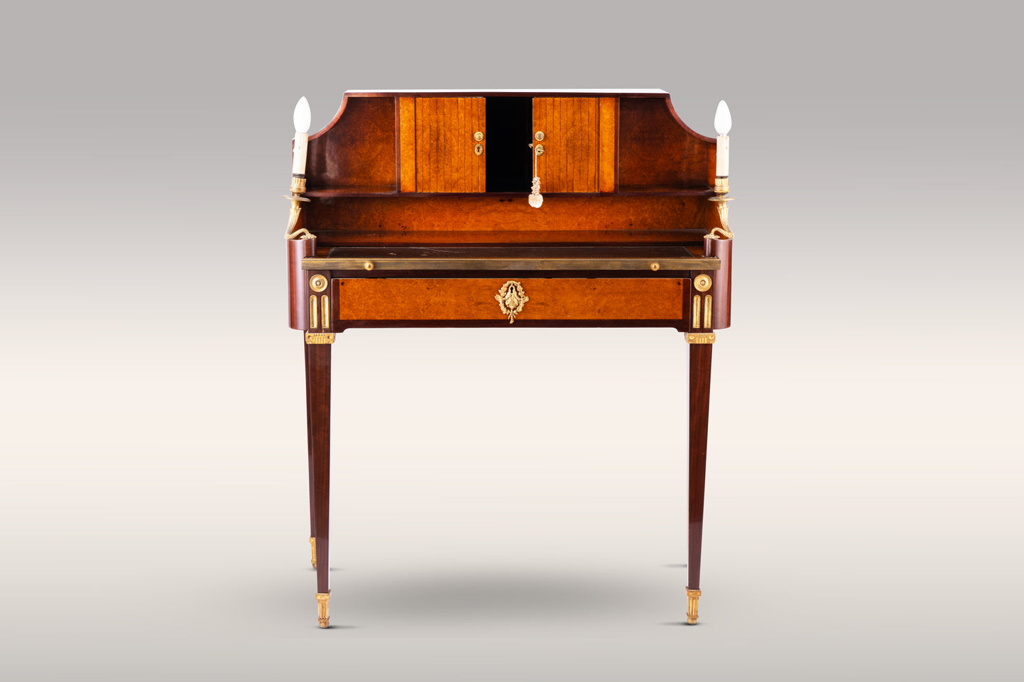 A Very Fine Louis XVI Secretaire à Abattant / Writing Desk in Mahogany with Ormolu Mounts