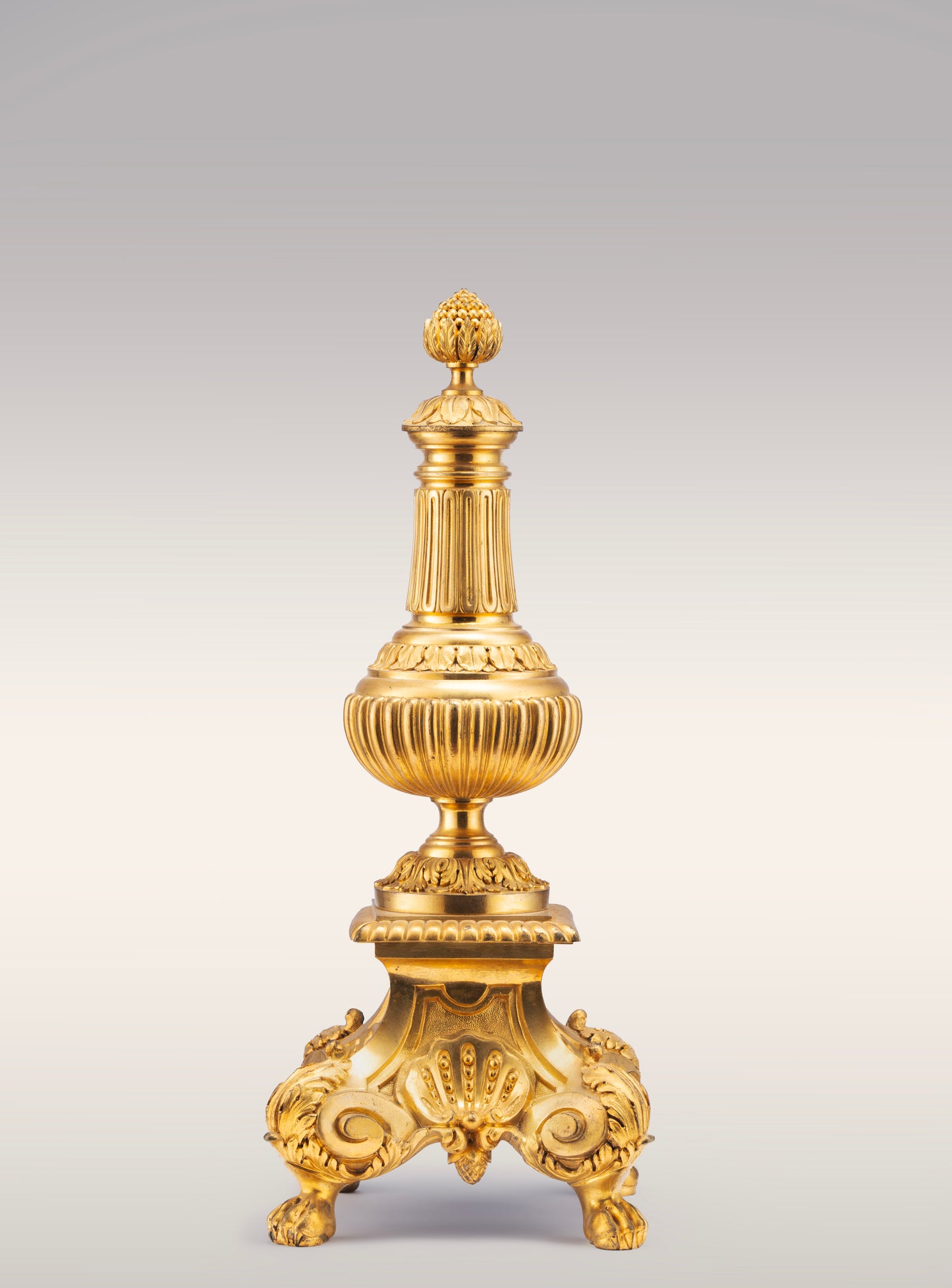 Pair of Gilt-Bronze Decorative Finials