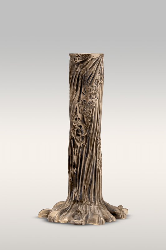 A Pau of French Art Nouveau Ormolu Candle-holders