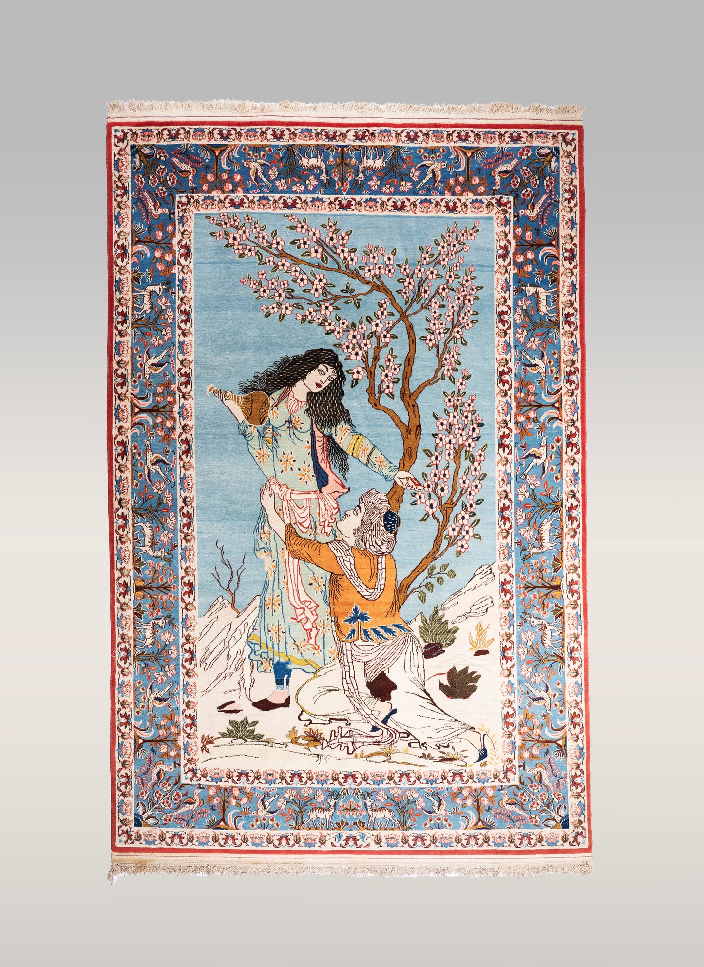 Isfahan Silk Pictorical Persian Rug