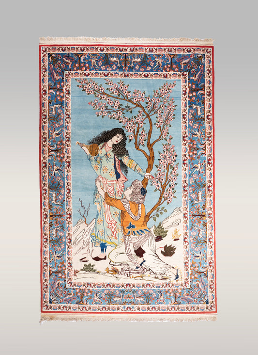 Isfahan Silk Pictorical Persian Rug