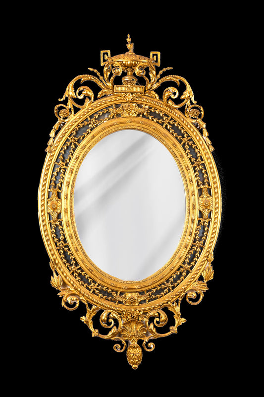 Neoclassical Gilt Oval Mirror