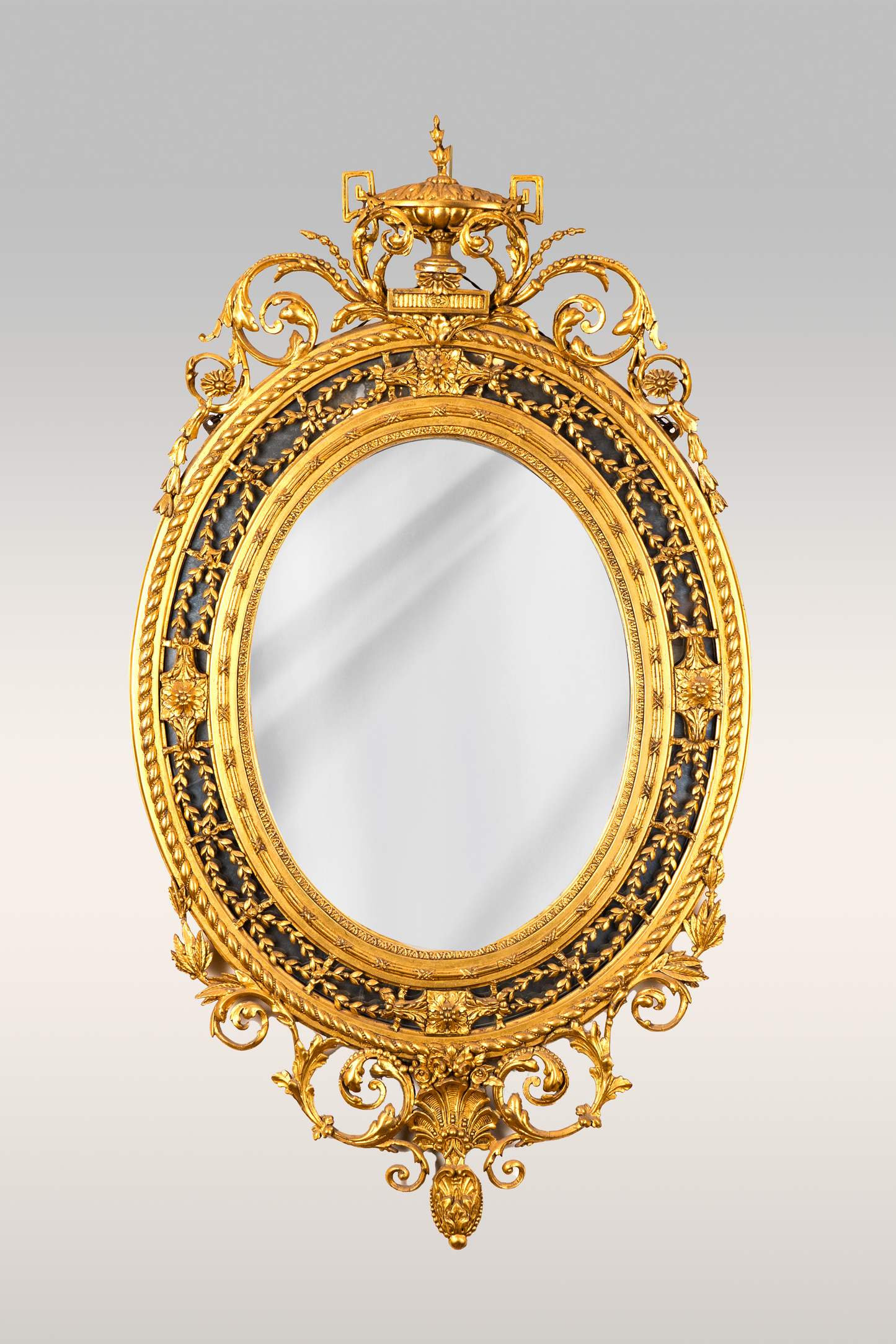 Neoclassical Gilt Oval Mirror
