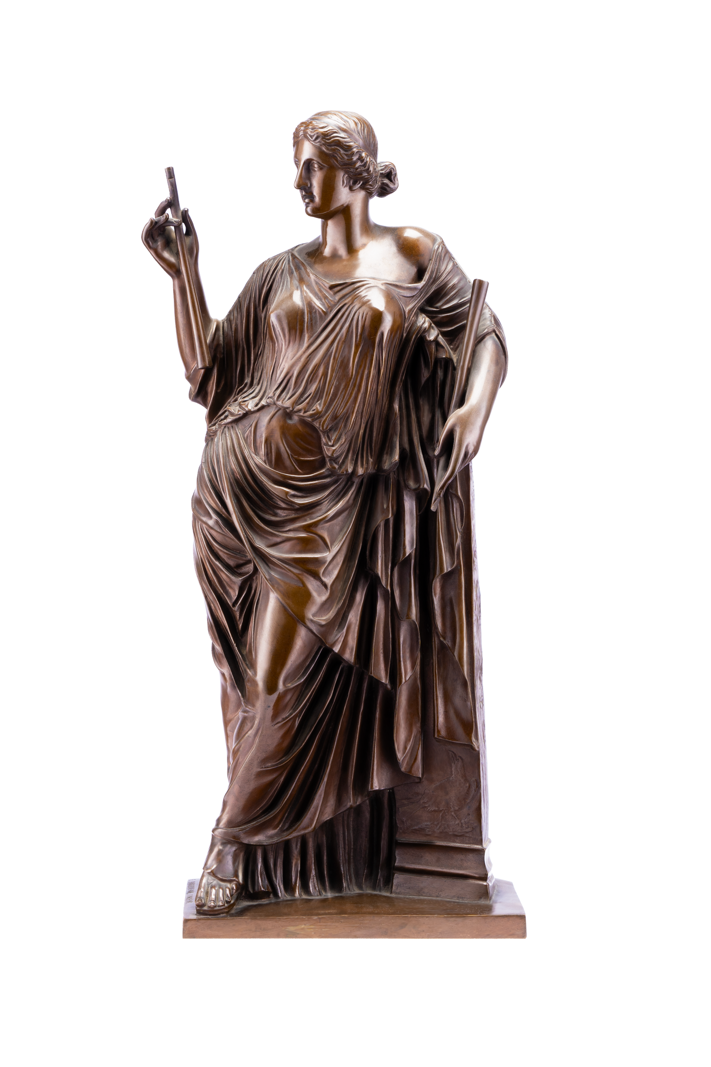 Neoclassical Bronze Figure of a Draped Female