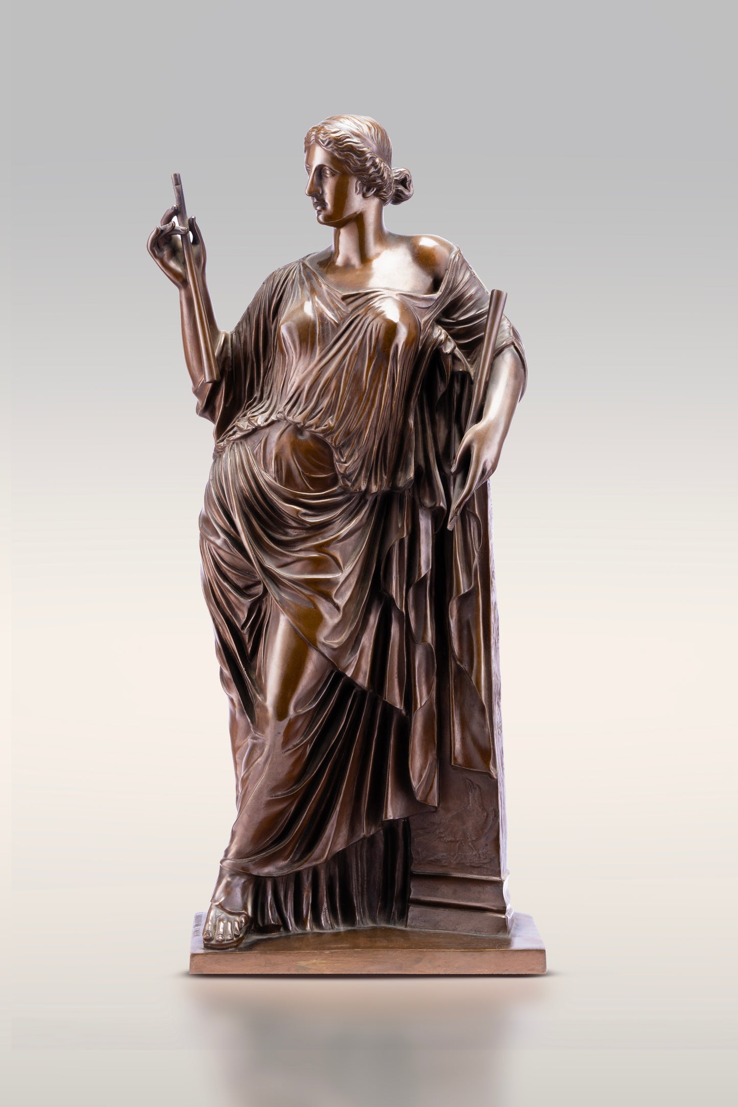 Neoclassical Bronze Figure of a Draped Female