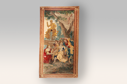 A French Wool & Silk Aubusson Tapestry with Original Borders