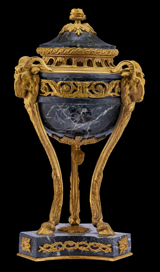 A Pair of Gilt-Bronze Mounted Porcelain Urn with Swan Handles